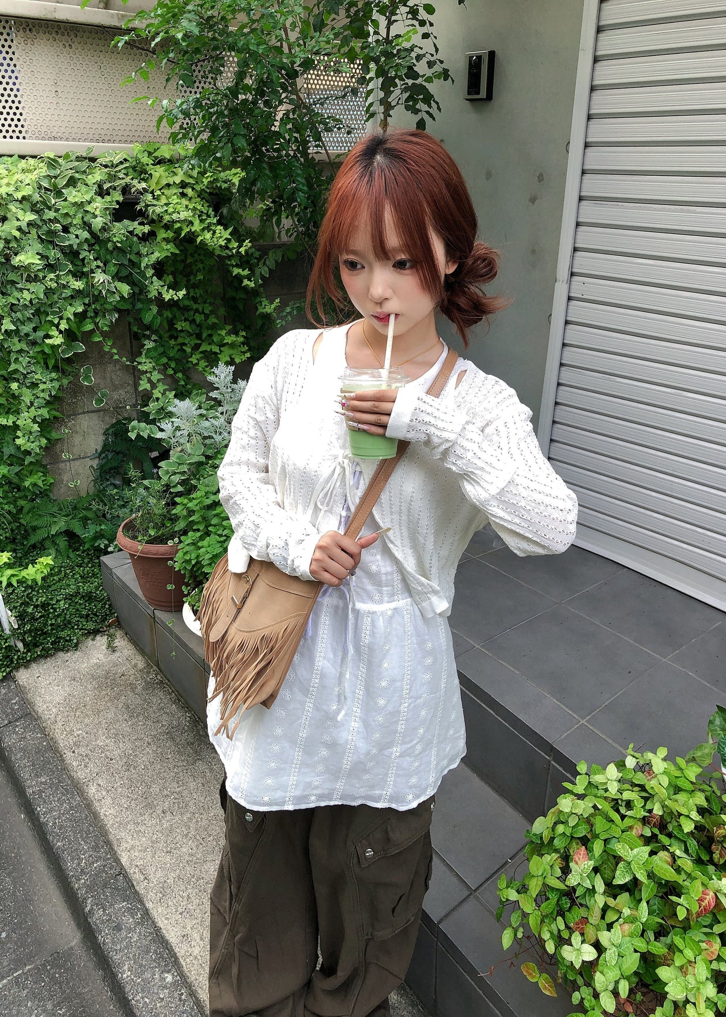 ショートレースボレロカーデ