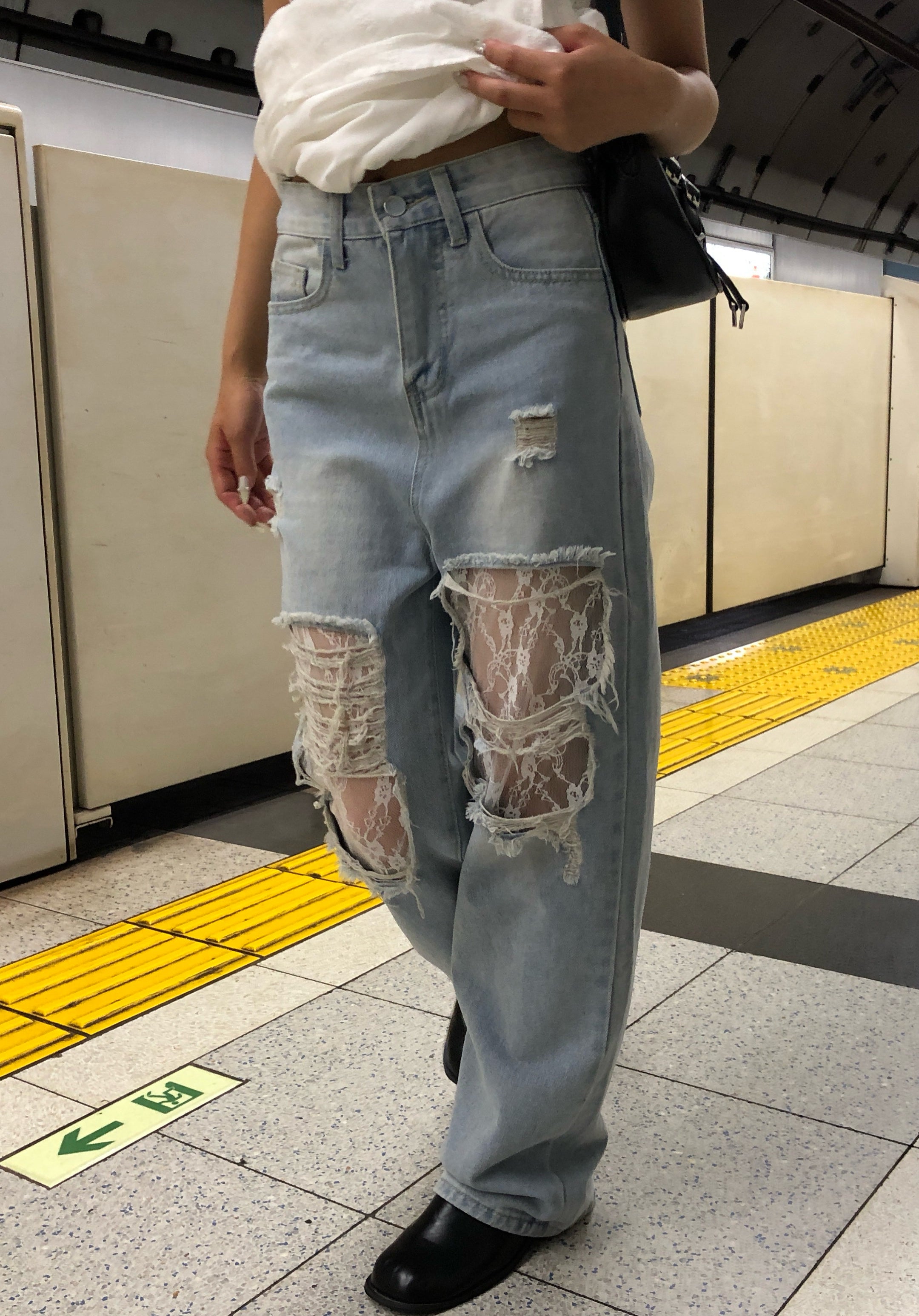 ダメージレイヤードレースパンツ – ZIA