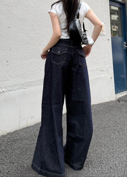 ハイウエストストレートジーンズ