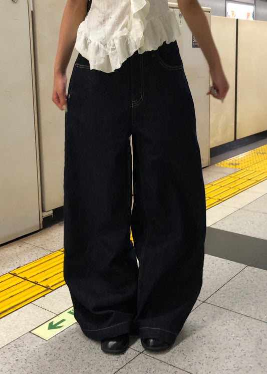 ハイウエストストレートジーンズ