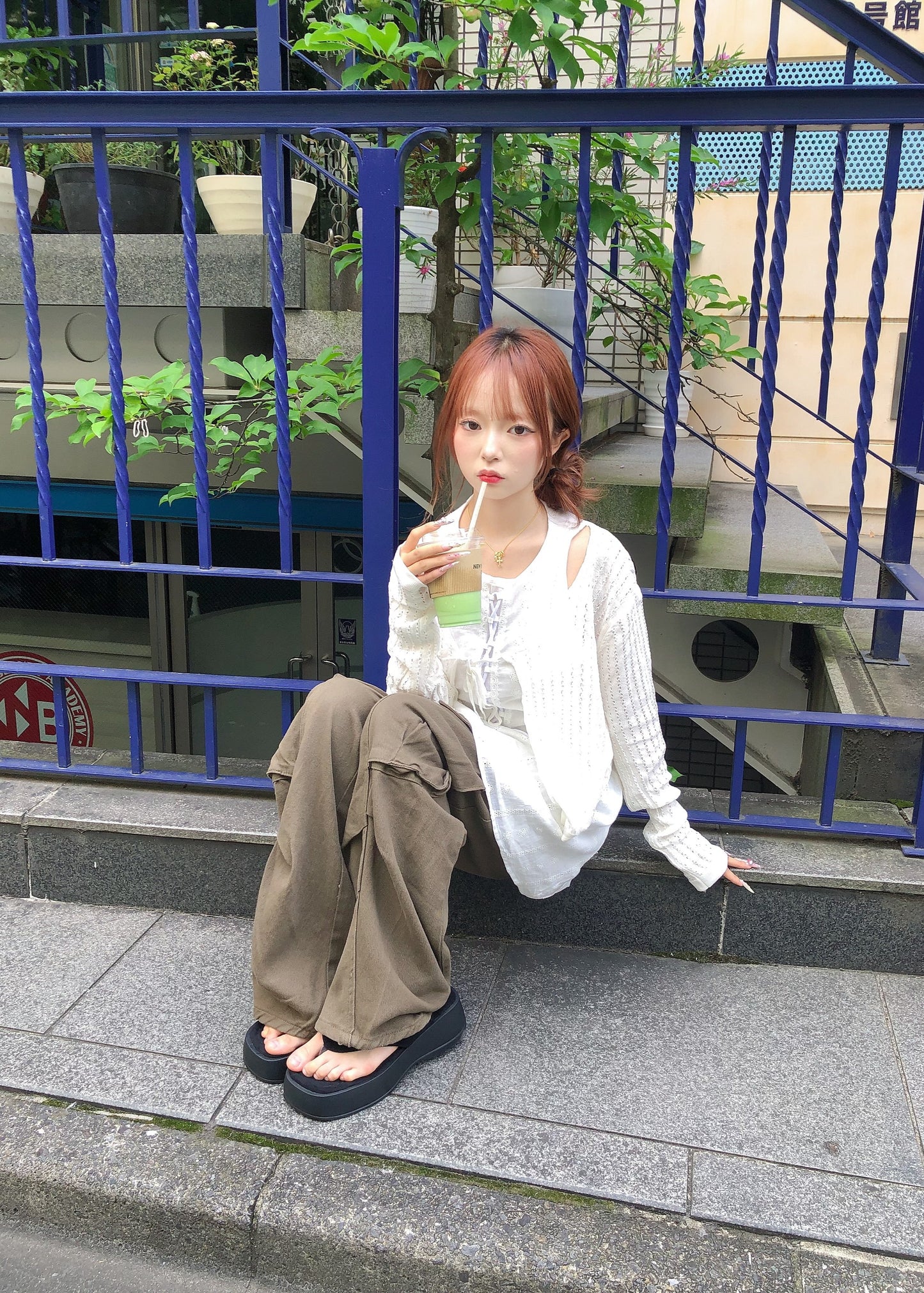 ショートレースボレロカーデ
